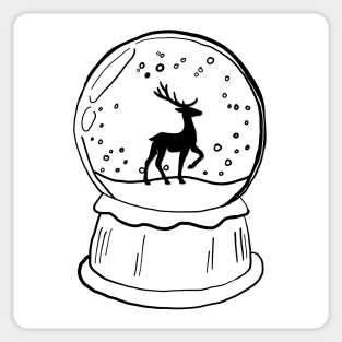 Reindeer snowball Sticker